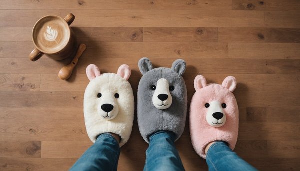 Chaussons en forme d'animaux : confort ludique et douillet
